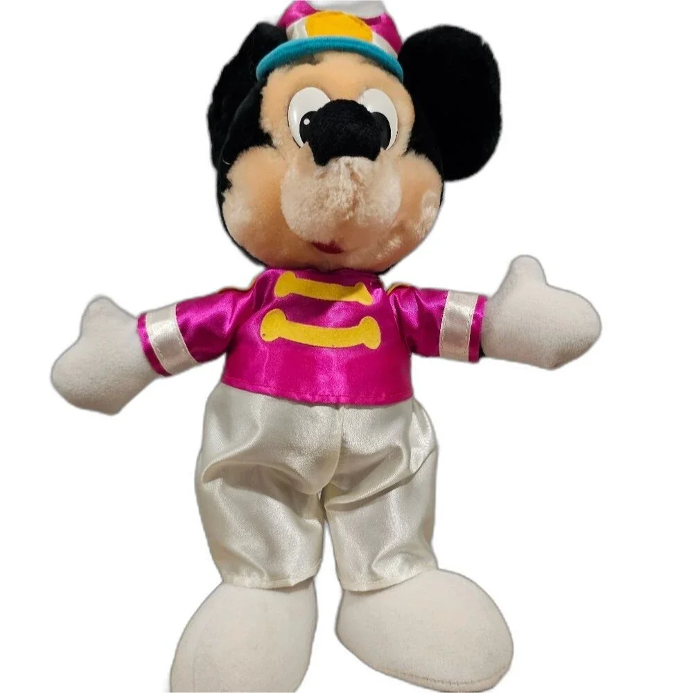 Vintage Disneyland 20th Anniversary Mickey Mouse Drum Major Plush 10